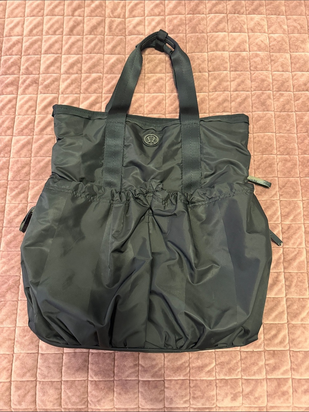 lululemon athletica Black Nylon Drawstring Tote